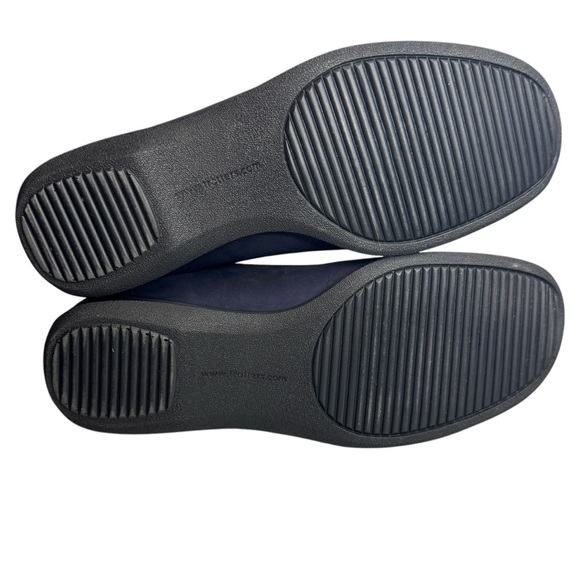 Trotters Jenn Laser Loafer leather suede navy women’s 8.5 Wide shoes career - Picture 9 of 9